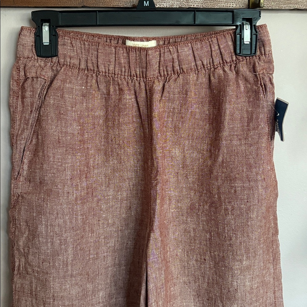 Cynthia Rowley Mauve Linen Pants - Picture 2 of 5